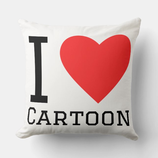Ik hou van cartoons kussen (Voorkant)