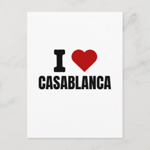 Ik hou van casablanca - Ik hart casablanca maroc Feestdagenkaart
