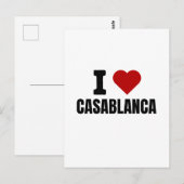 Ik hou van casablanca - Ik hart casablanca marokko Briefkaart (Voorkant / Achterkant)