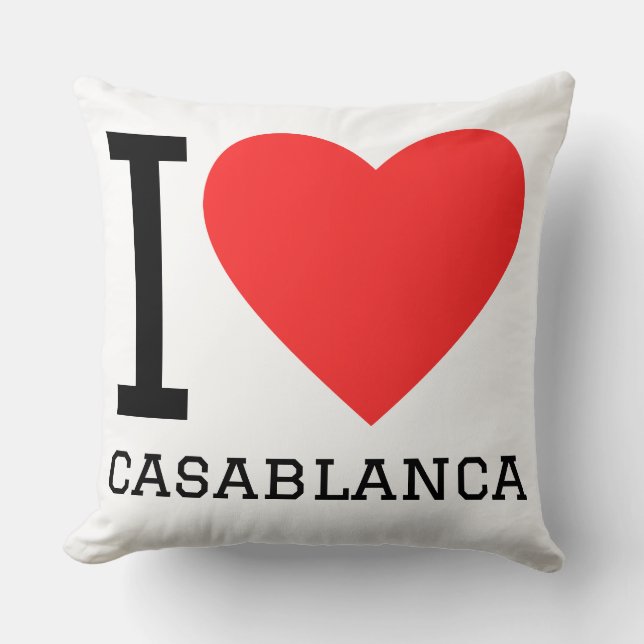 Ik hou van Casablanca Kussen (Voorkant)