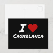 Ik hou van Casablanca stad Marokko  Briefkaart (Voorkant / Achterkant)