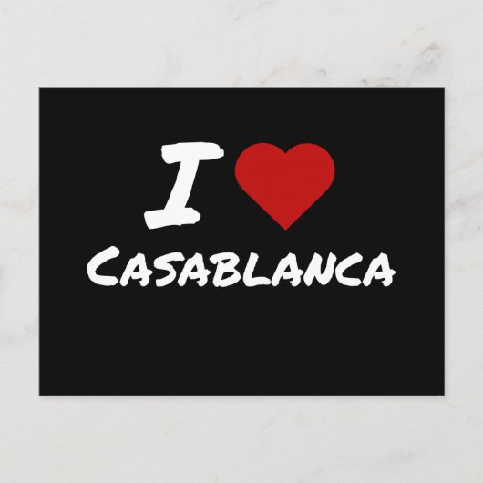 Ik hou van Casablanca stad Marokko  Briefkaart (Voorkant)