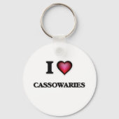 Ik hou van Cassowaries Sleutelhanger (Voorkant)