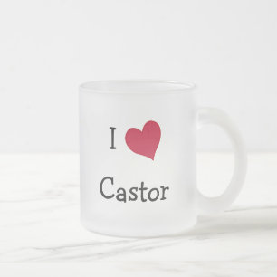 Ik hou van Castor Matglas Koffiemok
