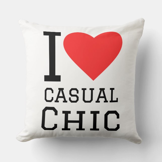 Ik hou van casual chic kussen (Voorkant)