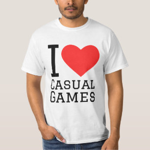 Ik hou van casual spelletjes t-shirt