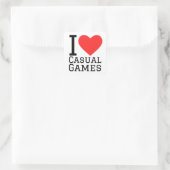 Ik hou van casual spelletjes vierkante sticker (Tas)