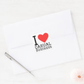 Ik hou van casual zaken vierkante sticker (Envelop)