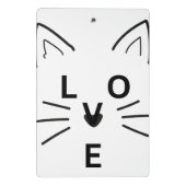 Ik hou van Cat Schattige Meow Meow Mini Klembord (Achterkant)