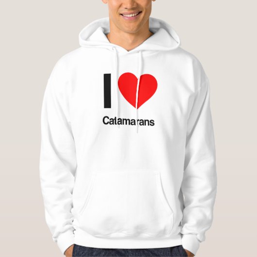 ik hou van catamarans hoodie (Voorkant)