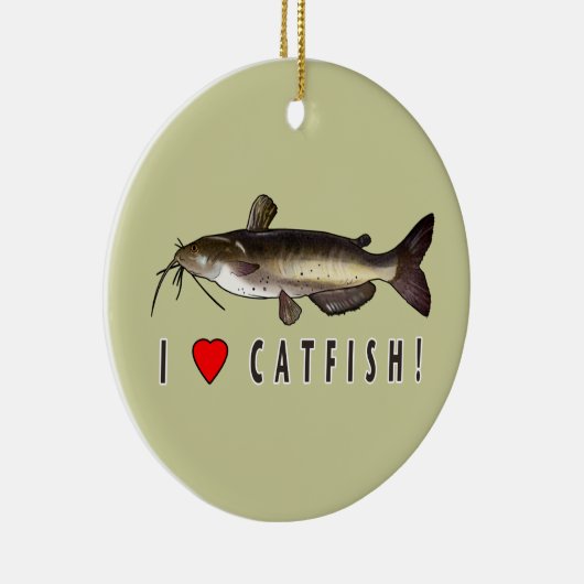 Ik hou van Catfish! Keramisch Ornament (Rechts)