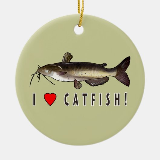 Ik hou van Catfish! Keramisch Ornament (Voorkant)