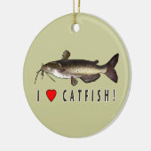 Ik hou van Catfish! Keramisch Ornament (Links)