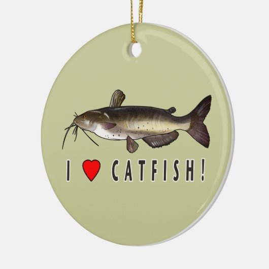Ik hou van Catfish! Keramisch Ornament (Links)