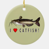 Ik hou van Catfish! Keramisch Ornament (Achterkant)