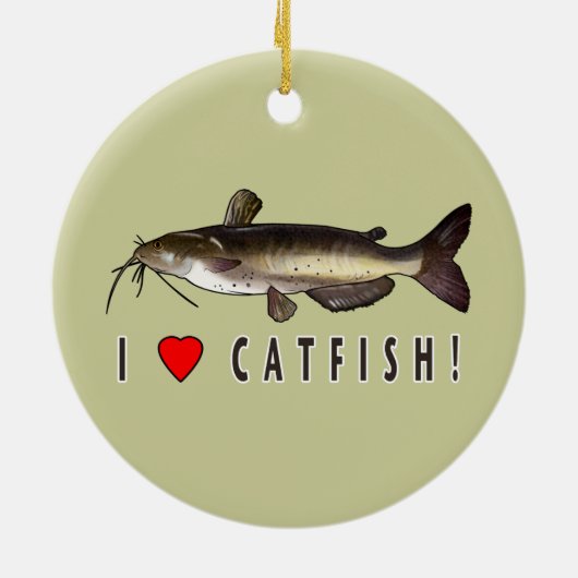 Ik hou van Catfish! Keramisch Ornament (Achterkant)