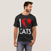 Ik hou van Cats Kitten World Cat Day Maine Tomcat  T-shirt (Voorkant volledig)