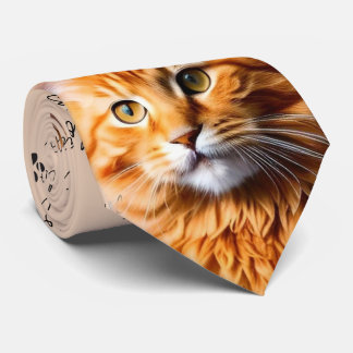 Ik hou van Cats Sinaasappel Tabby Cat Stropdas