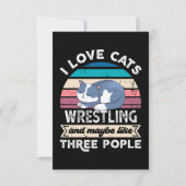 Ik hou van Cats Wrestling en als Drie Mensen Bedankkaart (Voorkant)