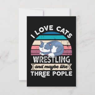 Ik hou van Cats Wrestling en als Drie Mensen Bedankkaart
