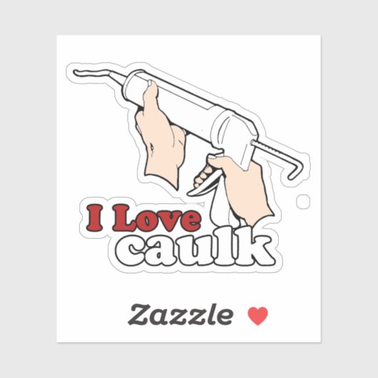 Ik hou van caulk sticker (Vel)
