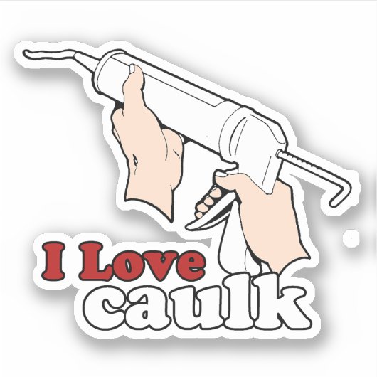 Ik hou van caulk sticker (Voorkant)