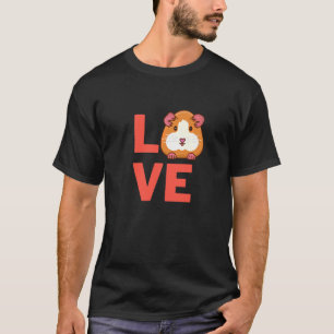 Ik hou van cavia knaagdieren huisdier eigenaren en t-shirt