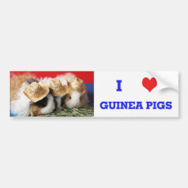 Ik hou van cavia's Bumpersticker
