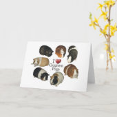 Ik hou van cavia's - NoteCard Kaart (Gele Bloem)