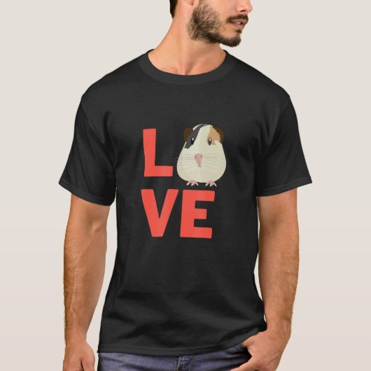 Ik hou van cavia's, vee- en diereneigenaars t-shirt (Voorkant)
