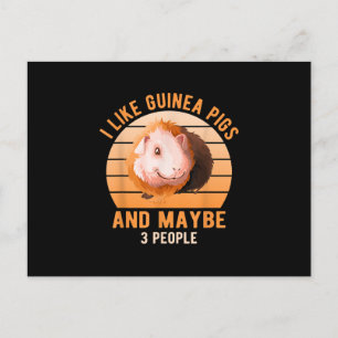 Ik hou van cavia's Wheek Cavy Lover cavia Pig Mom Briefkaart
