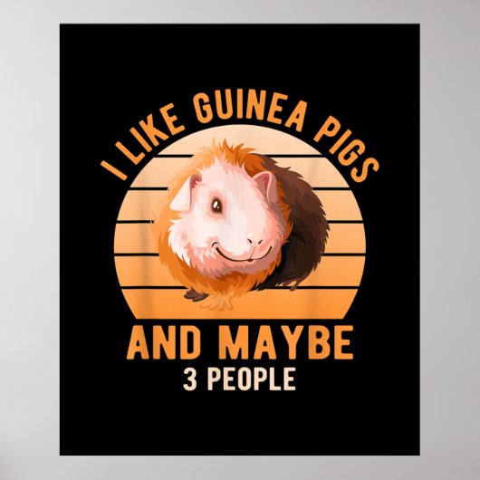Ik hou van cavia's Wheek Cavy Lover cavia Pig Mom Poster (Voorkant)