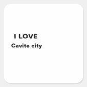 Ik hou van Cavite Vierkante Sticker (Voorkant)