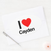 ik hou van cayden ovale sticker (Envelop)
