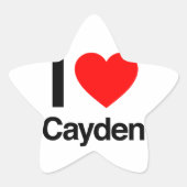 ik hou van cayden ster sticker (Voorkant)