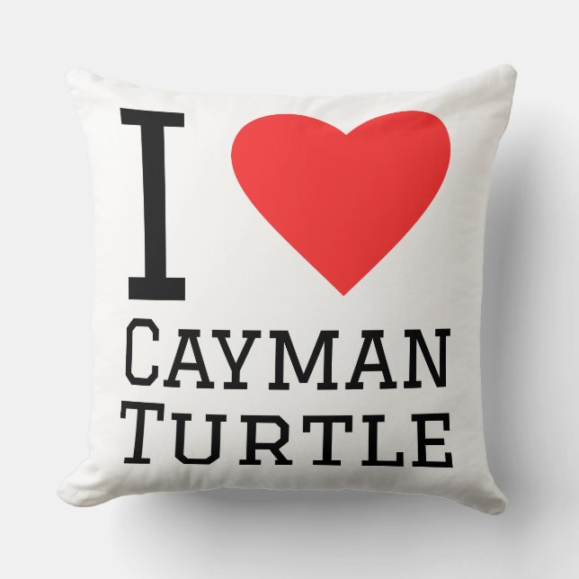 Ik hou van cayman schildpad kussen (Voorkant)