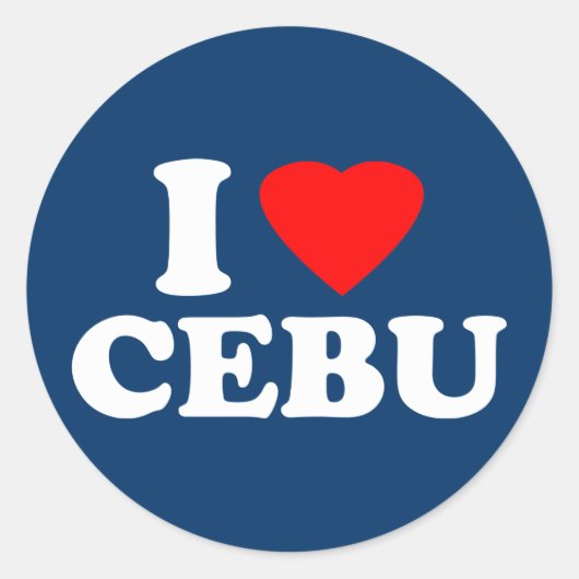 Ik hou van Cebu Ronde Sticker (Voorkant)