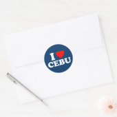 Ik hou van Cebu Ronde Sticker (Envelop)