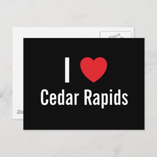 Ik hou van Cedar Rapids Briefkaart (Voorkant / Achterkant)