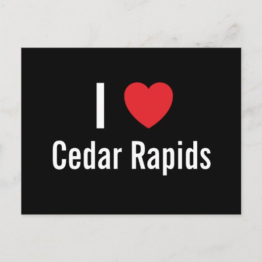 Ik hou van Cedar Rapids Briefkaart (Voorkant)