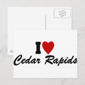 Ik hou van cedar Rapids Briefkaart (Voorkant / Achterkant)