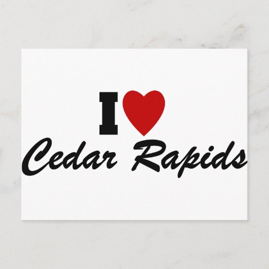 Ik hou van cedar Rapids Briefkaart (Voorkant)