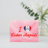 Ik hou van cedar Rapids, Iowa Briefkaart (Staand voorkant)