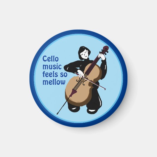 ik hou van cello muziek magneet (Voorkant)