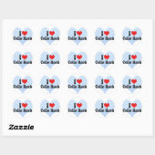 Ik hou van cello rock ronde sticker (Vel)