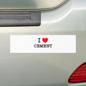 Ik hou van cement bumpersticker (Op auto)
