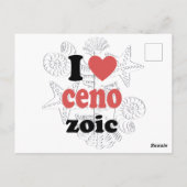 Ik hou van Cenozoic grappig citaat voor wetenschap Briefkaart (Achterkant)