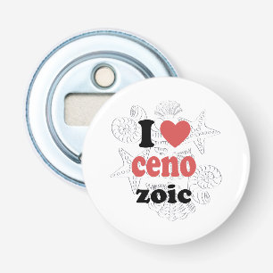 Ik hou van Cenozoic grappig citaat voor wetenschap Button Flesopener