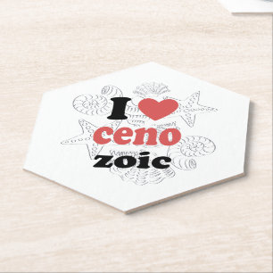 Ik hou van Cenozoic grappig citaat voor wetenschap Kartonnen Onderzetters