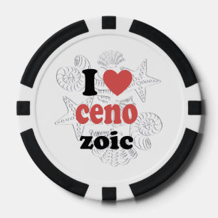 Ik hou van Cenozoic grappig citaat voor wetenschap Poker Chips